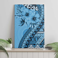Bula Fiji Canvas Wall Art Turquoise Kaivity Masi Tapa LT7 - Polynesian Pride