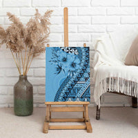 Bula Fiji Canvas Wall Art Turquoise Kaivity Masi Tapa LT7 - Polynesian Pride
