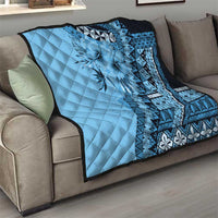 Bula Fiji Quilt Turquoise Kaivity Masi Tapa