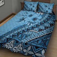 Bula Fiji Quilt Bed Set Turquoise Kaivity Masi Tapa