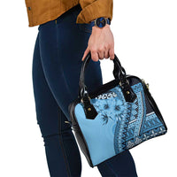 Bula Fiji Shoulder Handbag Turquoise Kaivity Masi Tapa LT7 - Polynesian Pride