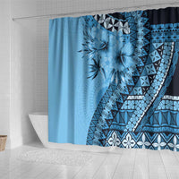 Bula Fiji Shower Curtain Turquoise Kaivity Masi Tapa