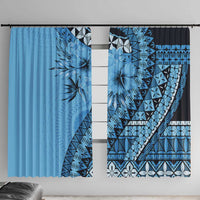 Bula Fiji Window Curtain Turquoise Kaivity Masi Tapa