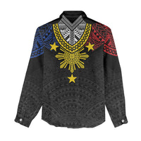 Philippines Heritage Baybayin Mix Polynesian Women Casual Shirt