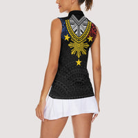 Philippines Heritage Baybayin Mix Polynesian Women Sleeveless Polo Shirt