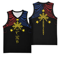 Philippines Heritage Personalized Basketball Jersey Baybayin Philipinas Sun LT7 - Polynesian Pride