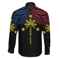Philippines Heritage Personalized Family Matching Tank Maxi Dress and Hawaiian Shirt Baybayin Philipinas Sun