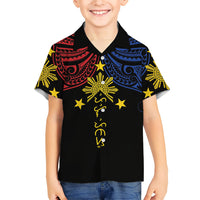 Philippines Heritage Personalized Family Matching Tank Maxi Dress and Hawaiian Shirt Baybayin Philipinas Sun