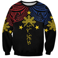 Philippines Heritage Personalized Sweatshirt Baybayin Philipinas Sun