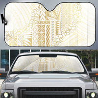 Samoa Lotu Tamaiti Mamanu Siapo Auto Sun Shade Golden Plumeria - Polynesian Pride