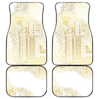Samoa Lotu Tamaiti Mamanu Siapo Car Mats Golden Plumeria - Polynesian Pride
