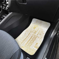 Samoa Lotu Tamaiti Mamanu Siapo Car Mats Golden Plumeria - Polynesian Pride