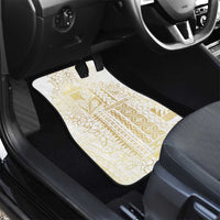 Samoa Lotu Tamaiti Mamanu Siapo Car Mats Golden Plumeria - Polynesian Pride