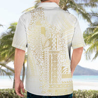 Samoa Lotu Tamaiti Mamanu Siapo Hawaiian Shirt Golden Plumeria - Polynesian Pride