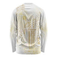 Samoa Lotu Tamaiti Mamanu Siapo Long Sleeve Shirt Golden Plumeria - Polynesian Pride