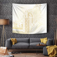 Samoa Lotu Tamaiti Mamanu Siapo Tapestry Golden Plumeria - Polynesian Pride