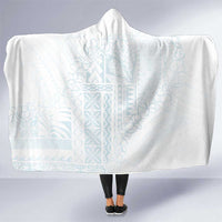 Samoa Lotu Tamaiti Mamanu Siapo Hooded Blanket Off White Plumeria - Polynesian Pride