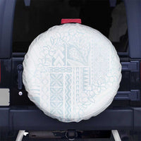 Samoa Lotu Tamaiti Mamanu Siapo Spare Tire Cover Off White Plumeria - Polynesian Pride