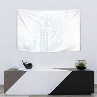 Samoa Lotu Tamaiti Mamanu Siapo Tapestry Off White Plumeria - Polynesian Pride