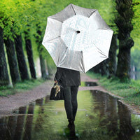 Samoa Lotu Tamaiti Mamanu Siapo Umbrella Off White Plumeria - Polynesian Pride