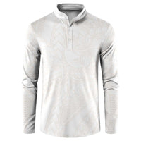 Samoa Lotu Tamaiti Ivory Button Sweatshirt Teuila Tatau - Polynesian Pride