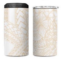 Samoa Lotu Tamaiti Ivory 4 in 1 Can Cooler Tumbler Teuila Tatau - Polynesian Pride