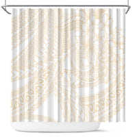 Samoa Lotu Tamaiti Ivory Shower Curtain Teuila Tatau - Polynesian Pride
