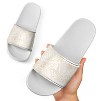 Samoa Lotu Tamaiti Ivory Slide Sandals Teuila Tatau - Polynesian Pride