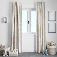 Samoa Lotu Tamaiti Ivory Window Curtain Teuila Tatau - Polynesian Pride