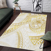 Samoa Lotu Tamaiti Gold Area Rug Teuila Tatau - Polynesian Pride