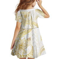 Samoa Lotu Tamaiti Gold Family Matching Long Sleeve Bodycon Dress and Hawaiian Shirt Teuila Tatau - Polynesian Pride