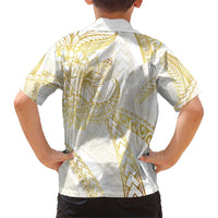 Samoa Lotu Tamaiti Gold Kid Hawaiian Shirt Teuila Tatau - Polynesian Pride