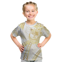 Samoa Lotu Tamaiti Gold Kid T Shirt Teuila Tatau - Polynesian Pride