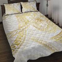 Samoa Lotu Tamaiti Gold Quilt Bed Set Teuila Tatau - Polynesian Pride