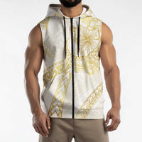 Samoa Lotu Tamaiti Gold Sleeveless Zip Hoodie Teuila Tatau LT7 - Polynesian Pride