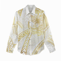 Samoa Lotu Tamaiti Gold Women Casual Shirt Teuila Tatau - Polynesian Pride