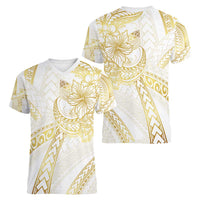 Samoa Lotu Tamaiti Gold Women V-Neck T-Shirt Teuila Tatau - Polynesian Pride