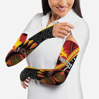 Papua New Guinea Independence Personalised Arm Sleeves PNG Bagi and Lime Pot LT7 - Polynesian Pride