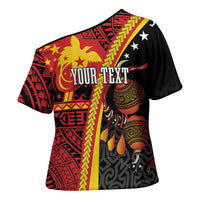 Papua New Guinea Independence Personalised Cross Shoulder Shirt PNG Bagi and Lime Pot LT7 - Polynesian Pride