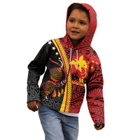 Papua New Guinea Independence Personalised Kid Hoodie PNG Bagi and Lime Pot LT7 - Polynesian Pride