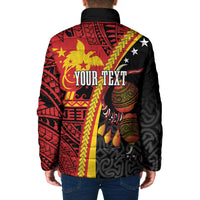 Papua New Guinea Independence Personalised Padded Jacket PNG Bagi and Lime Pot LT7 - Polynesian Pride