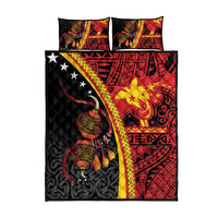 Papua New Guinea Independence Quilt Bed Set PNG Bagi and Lime Pot LT7 - Polynesian Pride