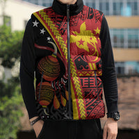 Papua New Guinea Independence Personalised Sleeveless Puffer Jacket PNG Bagi and Lime Pot LT7 - Polynesian Pride