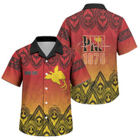 Papua New Guinea 1975 To The Future Personalised Family Matching Summer Maxi Dress and Hawaiian Shirt Sepik Masks LT7 Son's Shirt Red - Polynesian Pride
