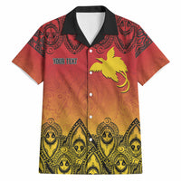 Papua New Guinea 1975 To The Future Personalised Hawaiian Shirt Sepik Masks LT7 Red - Polynesian Pride