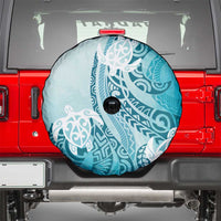 Polynesia Turtle Spare Tire Cover Watercolor Abstract Style
