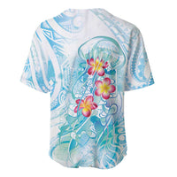 Sea Blue Polynesian Jellyfish Baseball Jersey Watercolor Glows - Polynesian Pride