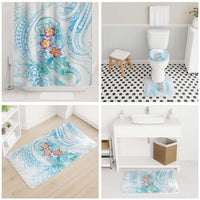 Sea Blue Polynesian Jellyfish Bathroom Set Watercolor Glows - Polynesian Pride