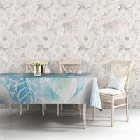 Sea Blue Polynesian Jellyfish Tablecloth Watercolor Glows - Polynesian Pride