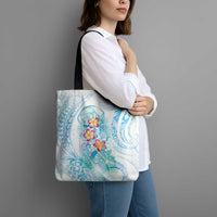 Sea Blue Polynesian Jellyfish Tote Bag Watercolor Glows - Polynesian Pride